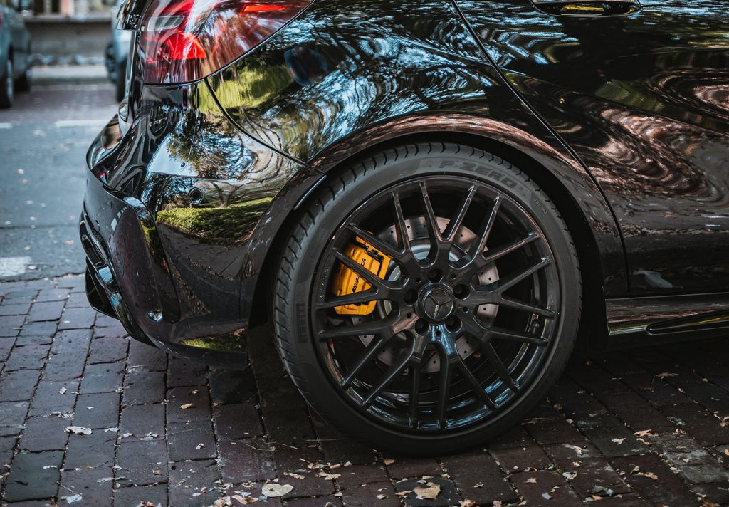 Wheel of Black Car